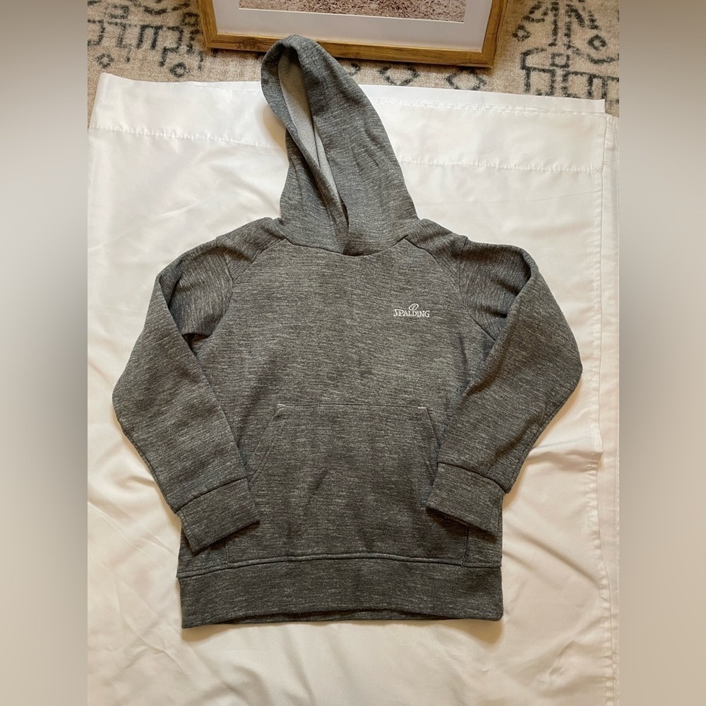 Boys Spalding size small (8) gray hoodie